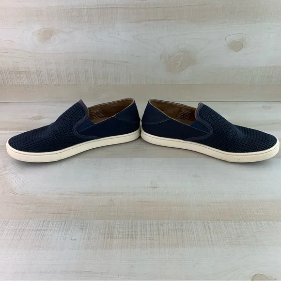 OluKai Pehuea Slip On Navy Shoes - Picture 7 of 11
